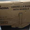 Patio Umbrella Base with Wheels and Handle, 120lbs Heavy Duty Umbrella Stand, Rust-Resistant and Windproof Design, Easy to Move, Stable Umbrella Stand Outdoor Base for Patio, Terrace, and Poolside