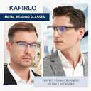 Bifocal No Line Progressive Multifocus Reading Glasses Men Multifocal Reader Blue Light Computer Metal Frame Eyeglass