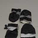 YAODHAOD Dog Shoes for Winter, Dog Boots & Paw Protectors, Fleece Warm Snow Booties for Puppy with Reflective Strip Anti-Slip Rubber Sole for Small Medium Size Dogs,Size 7: 2.3"x1.9" (L*W), Black