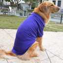 Lovelonglong Basic Dog Polo Shirts Premium Cotton, Polo T-Shirts for Dogs with a Two-Button Collar Blank, Color Purple, XXL
