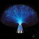 13 inch USB Corded Ice Fiber Optic Mood Novelty Lamps Lighting Glacier Lite with Color-Changing Crystals Base (USB)
