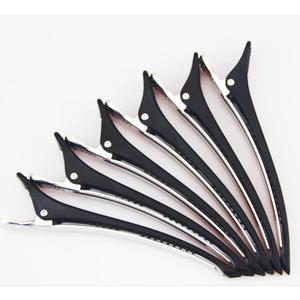 Hair Clips 6 PCS Styling Sections, Non-Slip and Non-Marking Duckbill Hair Clips Hair Sectioning Clips for Hairdresser Home for Unisex for women Black) Barber Accessories