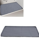 Silicone Water proof Under Sink Mat, Undersink Protectors Cabinet Liner for Kitchen and Bathroom, Shelf and Counter Protector,Mat, Grey 22×19"
