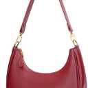 KKXIU Shoulder Bag for Women Small Purse Cute Clutch Hobo Handbag Trendy Crescent Bag (Red)