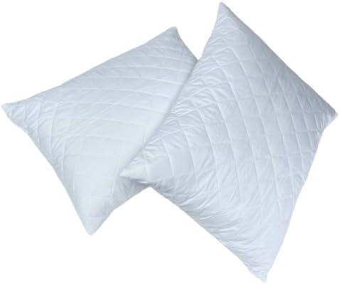 Soft Touch Quilted Pillow Cover Set of 2 (Standard) with Real Thread Stitching