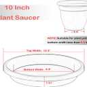 NIMYAU 5 Pack Plant Saucer 10 Inch, Plastic Plant Saucers for Indoors, Drip Trays for Potted Plants, Flower Pot Saucers, Plant Trays for Pots, Plant Water Catcher Tray
