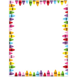 Whaline 80 Sheets Colorful Crayon Border Stationery Paper Cute Letterhead Letter Writing Paper Single-Sided Computer Printer Paper for Note Greeting Card Invitation Office Printing, 8.5 x 11 In Whaline 80 Sheets Colorful Crayon Border Stationery Paper Cute Letterhead Letter Writing Paper Single-Sided Computer Printer Paper for Note Greeting Card Invitation Office Printing, 8.5 x 11 In
