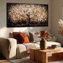 Gold Tree Wall Art Black Framed Canvas Wall Decor Nature Pictures Abstract Home Wall Decor Modern Artwork for Living Room Bedroom Office 24x48 Inch