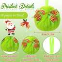 2 x Liliful 18 Pcs Lime Green Furry Christmas Ball Ornaments3.15 Inch Bow Xmas Furry Ornaments Hanging Christmas Pom Pom Ball Decorations for Home Xmas Tree Party Supplies Wall Decor(Style 1,Green)