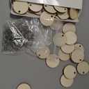 Hicarer 200 Pieces Unfinished Wooden Earrings Blank Round Wood Pendants, Include 50 Hooks and 50 Jump Rings 50 Earrings Backs for Jewelry DIY Craft for Mother's Day Beach Vacation Gift(1 Inch)