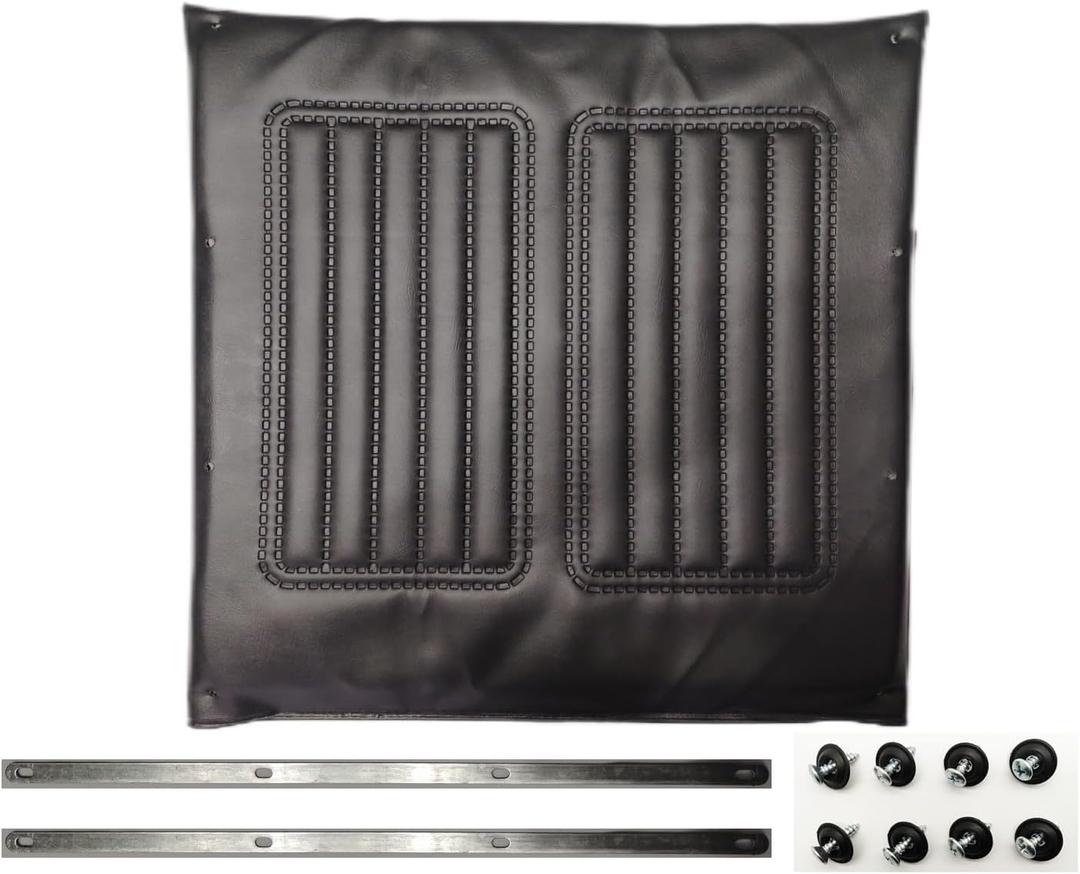 Silver Sport 2 Wheelchair Back cushion 16 inch,Wheelchair replacement bacy,Vinyl Back Upholstery 16x18,Embossed,Replacement parts, With Hardware,STDS3J4606.Suitable for K1/K2 wheelchairs(1Ea,Black)
