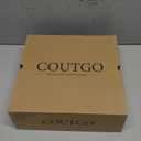 Coutgo Womens Buckle Strap Ankle Booties Kitten Low Heel Pointed Toe Y2K Boots Side Zipper Fall Shoes Size 7