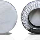 Kayme Rv Tire Covers 2 Pack, Travel Trailer Camper Truck SUV Motorhome Waterproof Wheel Cover, Sun Rain Snow Protector, Fit 27-29 Inch Tire Diameter/Silver (T3-L-27-29 Inch Tire Diameters, Two-Aluminum-Silver)
