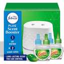 Febreze PLUG Scent Booster Starter Kit, Oil Diffuser, Air Freshener Plug In, Continuous Scent Device + 2 Gain Original Refills
