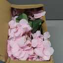Mimorou 6 Sets Flower Table Centerpieces Pink Artificial Wedding Faux Hydrangeas with Rustic Metal Vase for Office Home Kitchen Table Wedding Bridal Tea Party Decoration