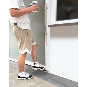 BaiNong 2 Pack Universal Model Touchless Foot Pulls for Cabinet Trash Can Silvery 4'' Touchless Hands Free Trash Opener Kitchen Cabinet Door Bins (2, FH02-Silvery)