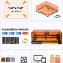 Laser Engraver, Woxcker L2 MAX 10W Enclosure Laser Cutter and Engraver Machine, 300x300mm Bed Size CNC Engraving Machine 0.01mm High Precision for Wood Stainless Steel Glass Metal (Class 1 10000mW)