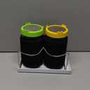 Seed Sprouting Kit, 2 Large Wide Mouth Mason Jars with Sprout Lids, Blackout Sleeves, Drain Tray, Stainless Steel Stand, Sprouts Growing Kit for Bean, Broccoli, Alfalfa (Yellow+Green)