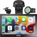 ATOTO 9 inch Wireless CarPlay Android Auto Screen, Portable Car Stereo QLED Glare-Suppressing Touchscreen, GPS Navi, MirrorLink, AUX/FM Output, 1080P Backup Camera, Remote Control, P509SD-S21