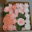 Ling's moment Artificial Flowers, 25Pcs 3" Roses in Shimmer Peach Shades, Realistic DIY Foam Floral Fill for Wedding Bouquets/Centerpieces, Outdoor Party Backdrops, Room/Table, Garden/Pot Decorations (Shades of Pink)