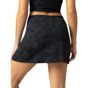 Colorfulkoala Dreamlux Tennis Skirt with Inner Shorts Pockets High Waisted Casual Athletic Golf Skort for Women (Medium, Grey Camouflage)