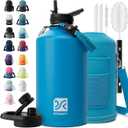 DYSANKY 1 Gallon Water Bottle Insulated | Thickened Stainless Steel Vacuum Metal Water Jug | Portable Sports Large for Gym and Hiking with Straw, Carrier Bag, Handle Strap | BPAFree 128 oz