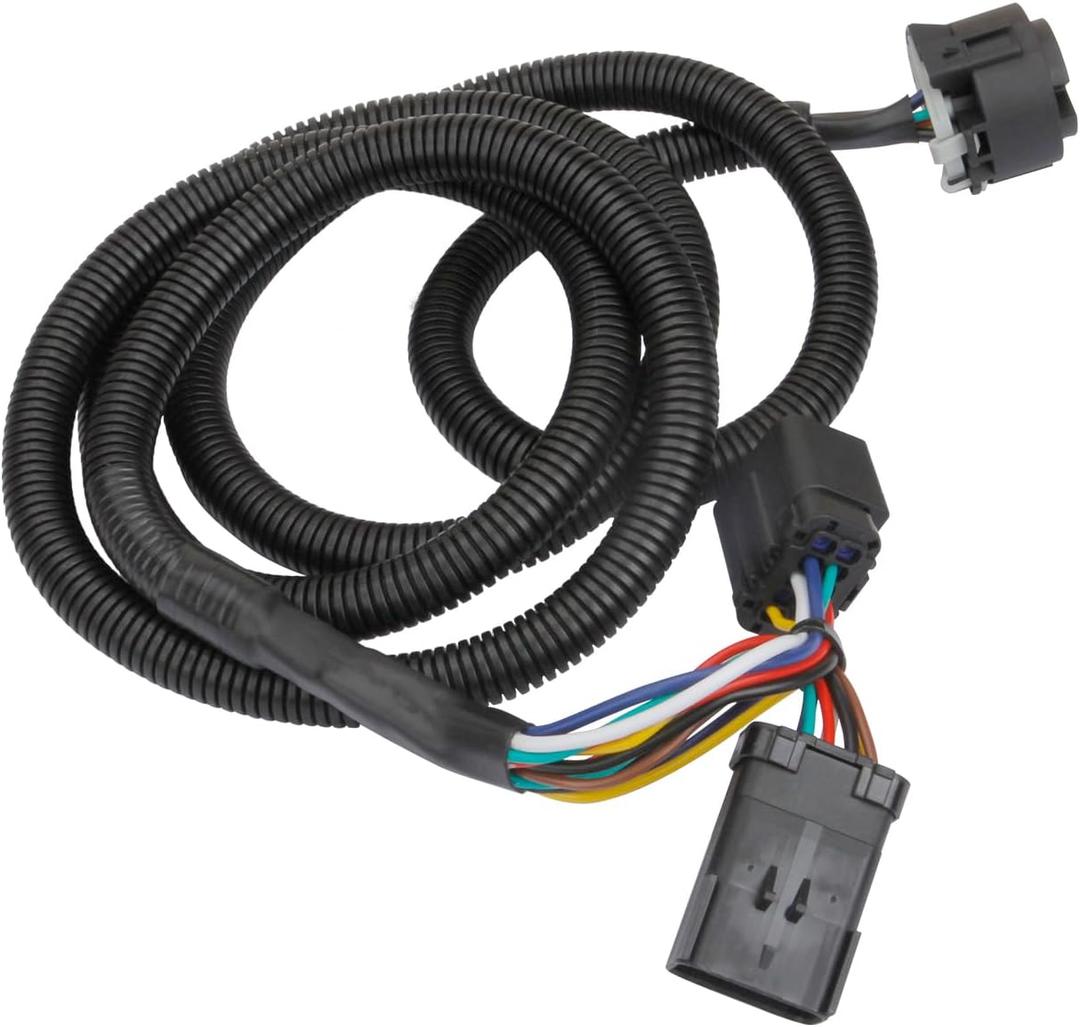 MITZONE 7-Foot 7-Pin Truck Bed Trailer Wiring Plug Harness Extension Compatible with 1995-2009 Dodge Ram 1500 2500 3500 1995-2010 Dodge Dakota for Fifth-Wheel and Gooseneck Trailers