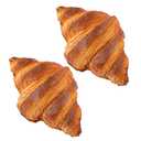 2 Pack Artificial Croissant Simulation Bread Model for Kitchen Photo