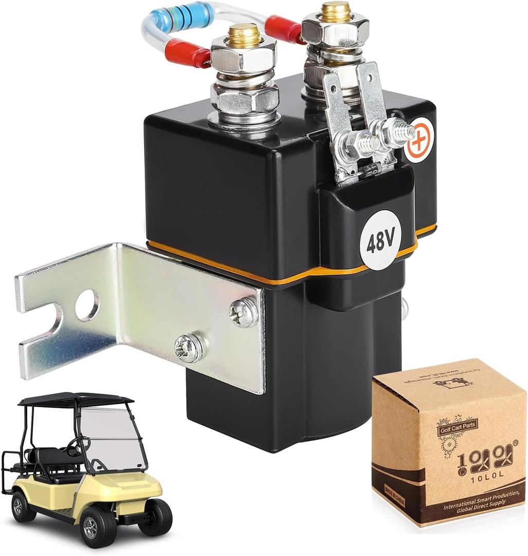 10L0L 48V Golf Cart Albright Solenoid and Resistor Assembly Compatible with Club Car DS 1995-up & Precedent 2004-08 Golf Cart Part Replaces OEM# 101908701 102774701 1014947 10L0L 48V Golf Cart Albright Solenoid and Resistor Assembly Compatible with Club Car DS 1995-up & Precedent 2004-08 Golf Cart Part Replaces OEM# 101908701 102774701 1014947