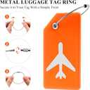 8 Pack Silicone Luggage Tags for Suitcases, TSA Approved, Privacy Protection Suitcase Bag Tag with Stainless Loop, Plane Travel Essentials by Gostwo, Mixed Color