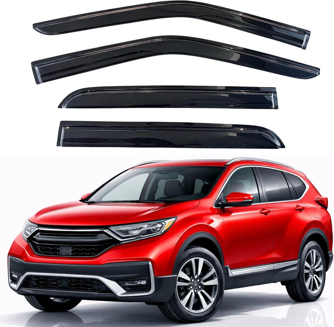 KPY Rain Guards Fit for 2017-2022 Honda CRV, Out-Channel Window Visors Vent Wind Deflectors 4PC, Car Accessories for 17-22 CR-V