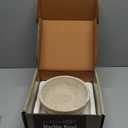 Gusto Nostro 8" Luxury Beige Marble Decorative Bowl for Coffee Table - Elegant Modern Fruit Bowl for Kitchen Counter - Heavy Stone Entryway Catch all for Keys, Jewelry, Potpourri Holder Centerpiece