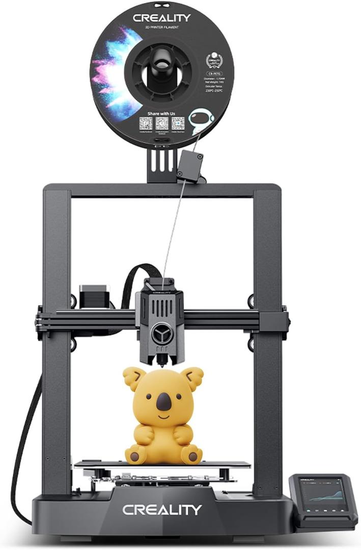 Creality Ender 3 V3 KE 3D Printer, CR Touch Auto Leveling 500mm/s Printing Speed Sprite Direct Extruder Supports 300, Dual Fans and X-axis Linear Rail Build Volume 8.66x8.66x9.44 inch