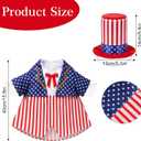Avxdbr 2 Pcs 4th of July Porch Goose Outfits Patriotic Costume Clothing for 23 Inch Porch Goose Patriotic Memorial Day for Outdoor Porch Decor for Garden Patio Party Decoration