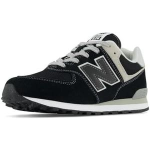 New Balance Kid's 574 V1 Classic Lace-Up Sneaker  Black/White, 6.5 Wide Big Kid