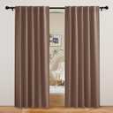 RYB HOME Blackout Curtains 80 inches Long Thermal Insulating Large Window Curtains for Living Room Sliding Glass Door Dining Home Office Backdrop, Mocha, W 42 x L 80 per Panel, 2 Panels