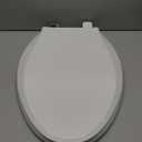 Bemis 7300SLEC Slow Close Toilet Seat, Easy Clean Hinges and Durable Plastic Seat, Made in USA, Elongated, White