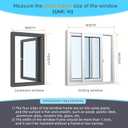 Magnetic Window Screen DIY Adjustable Window Mesh Screen Replacement Window Net Fits up to 32"x 23" White Frames with Fiberglass Mesh
