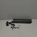 Curtain Rod for Windows 18-45 Inch, Black 5/8 Inch Small Window Treatment Rods, Short Adjustable Splicing Drapery pole, Matte Black