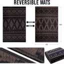 OLANLY Outdoor Rug Waterproof 4x6 ft, Reversible Outdoor Plastic Straw Rug, Boho Patio Rug, Indoor Outdoor Carpet, RV Mat Outside for Patio, Camp, Picnic, Balcony, Deck, Backyard, Black & Brown