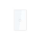 Smart Light Switch 118X72X34MM,Need Neutral Wire,2.4GHz WiFi,FCC Certified Smart Switch APP Control Work with Tuya and Alexa,Glass Panel,White 1 Gang