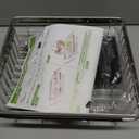 JASIWAY Dish Drying Rack in Sink, Expandable Stainless Steel Dish Drainer for Kitchen Sink, Dish Strainer Rack, Retractable Over Sink Dish Rack with Utensil Holder, 13.4''~16.9''D x 11.8''W, Silver