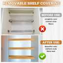 Hoolerry 5 Pcs Wire Shelf Covers Foamed PVC Wire Rack Covers for Removable Closet (Not Wood) Pantry Shelves for Cabinet Bathroom Kitchen Shelving Decoration(Wood Color,38x16inch)