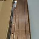 Forbena Walnut Brown Nursery Bookshelf Wall Mounted, Wooden Floating Book Shelves for Wall, Nursery Hanging Bookshelves for Baby Toddlers Kids Room Bedroom (Pine Wood, Walnut Color, 4-Pack) (16.5 Inch)