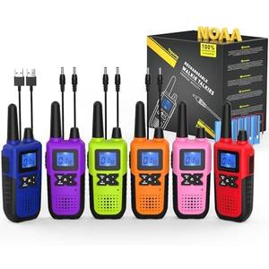 Topsung Walkie Talkies for Adults Long Range Rechargeable with NOAA Weather Alert, Multi-Purpose 2 Way Radios 6 Pack for Team Work Seniors Care Kids Adventure Family Camping Hiking Skiing Cruise