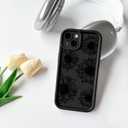 2 x NITITOP Compatible with iPhone 14 Plus Case Cute Sunflower Floral Design for Women Girls Flower Artistic Soft TPU Shockproof Protective Full Camera Protection Cover - Black