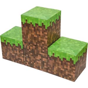 Large Party Boxes for Video Game Birthday Decorations, Pixel Game Party Supplies, Gaming Pixelated Cubes (Set of 4)