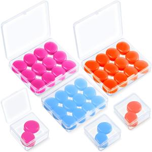 Frienda 21 Pairs Ear Plugs for Sleeping Reusable Moldable Silicone Earplugs Soft Noise Cancelling Earplugs Sound Blocking Ear Plugs with Case for Swimming Concert 32dB NRR (Blue, Orange, Rose Red)