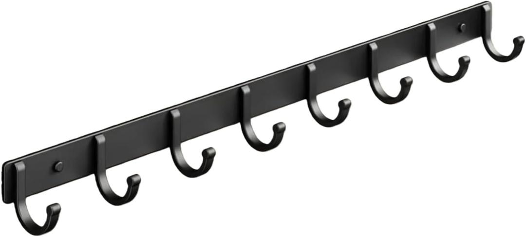 Enhanced Version Wall Mount Coat Rack with 4-8 Hooks  Versatile Wall Organizer for Coats, Hats, Towels, Bags  Durable Wall Mounted Hat & Purse Rack (8 Hooks)