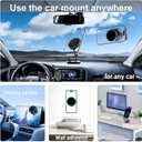 2026 Magsafe Car Mount Charger, 15W Fast Charging Vacuum Magnetic Phone Holder, Hands Free Phone Holders for Your Car Dashboar/Gym/Mirror, 360° Rotation Base, Nano Gel, for iPhone Series & Android